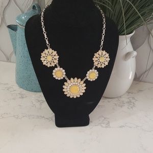 Large Statement Floral Inspired Jeweled necklace